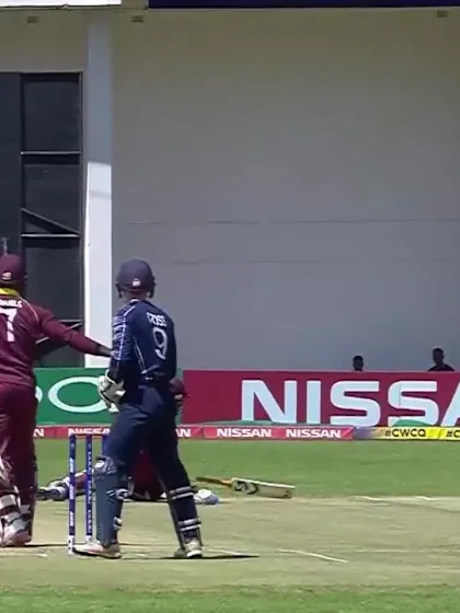 Look out! Evin Lewis floored by friendly fire!
