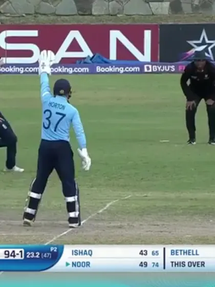 Logo of Mohammad Ishaq is run out | ENG v AFG | ICC U19 Men’s CWC 2022