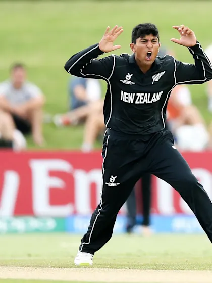 Rachin Ravindra the pick of NZ's bowlers, taking 3/30 against Windies