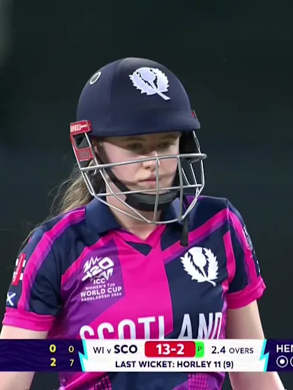 Logo of Sarah Bryce - Wicket - West Indies vs Scotland
