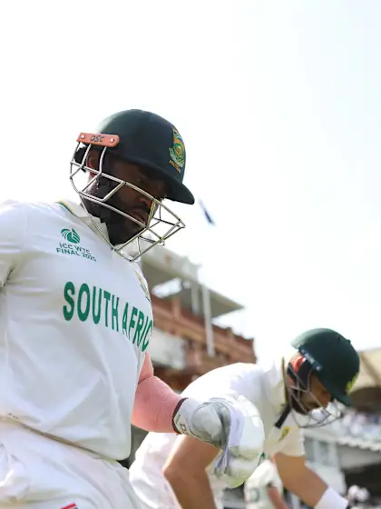 Logo of Captain Bavuma overcomes pain to battle on for South Africa | WTC25 Final