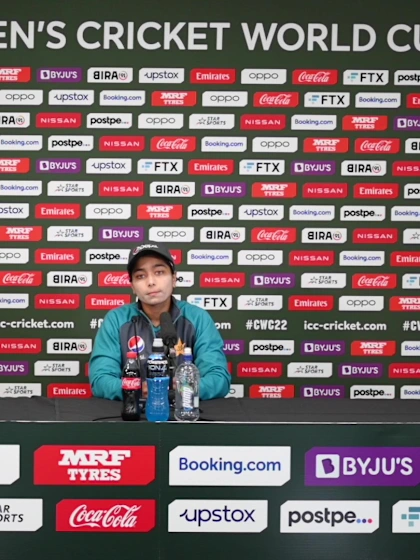 13 March - Hamilton - Pakistan player Fatima Sana pre-match press conference