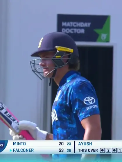 Caleb Falconer with a Spectacular Six vs. India