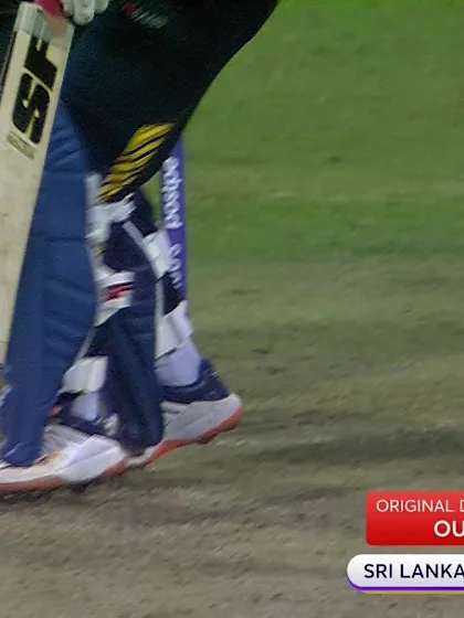 SLvNAM: Nissanka tapped LBW off the bowling of Scholtz