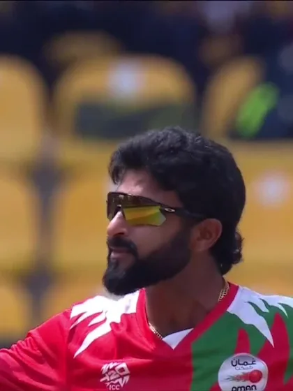 Kamil Mishara - Wicket - Sri Lanka vs Oman