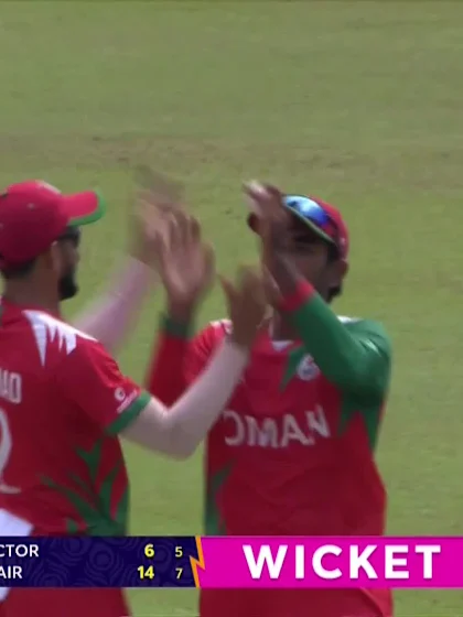 Ross Adair - Wicket - Ireland vs Oman
