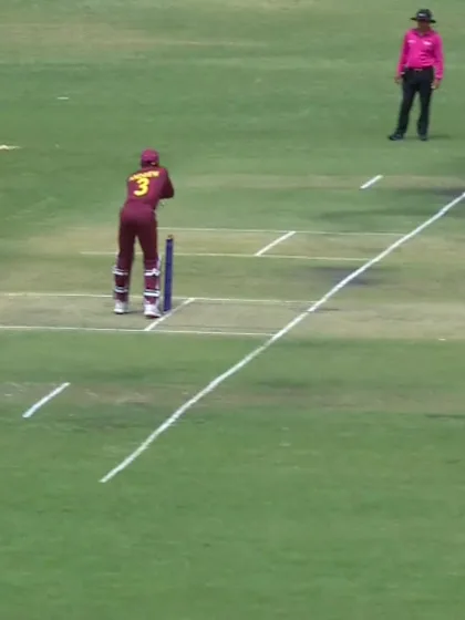 Ayaan Shariff with a Run vs. West Indies