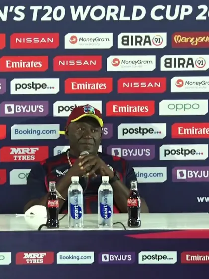 Logo of 25 October - Abu Dhabi - West Indies Coach Roddy Estwick pre-match press conference