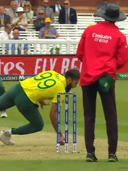 Logo of CWC19: Pak v SA - Imran Tahir takes a great catch off his own bowling