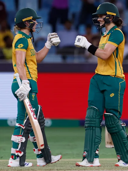 Logo of Wolvaardt-Bosch stand leads South Africa's chase | SF 1 | WT20WC 2024