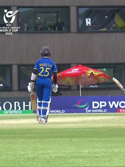 Viran Chamuditha with a Four vs. Japan