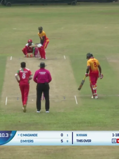 Nadeem Khan clean bowls Clive Madande | T20WC 2026 Warm-ups