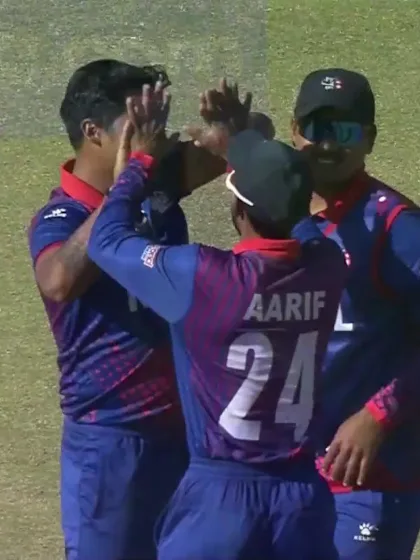 Logo of Asif Khan - Wicket - Nepal vs UAE