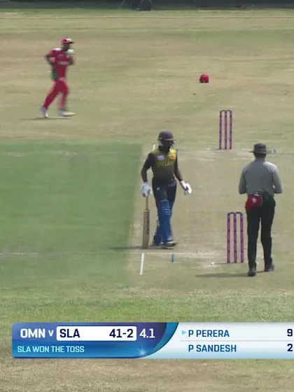 Pulindu Perera - Wicket - Oman vs Sri Lanka A