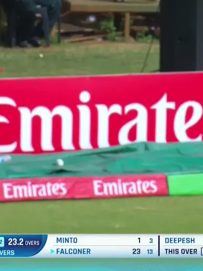 Caleb Falconer with a Four vs. India