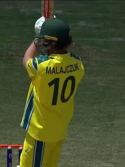 W Malajczuk with a Four vs. England