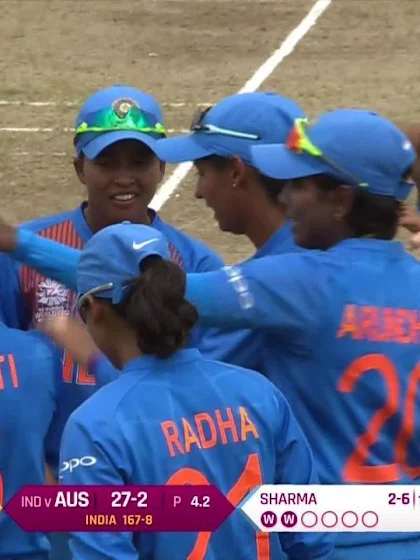 Logo of IND v AUS: Beth Mooney bowled around her legs by Deepti Sharma