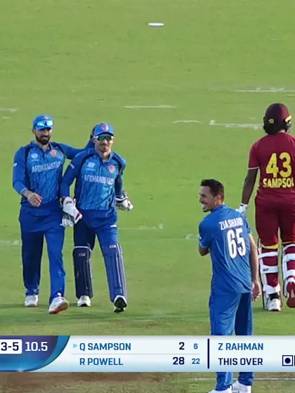Quentin Sampson - Wicket - Afghanistan vs West Indies