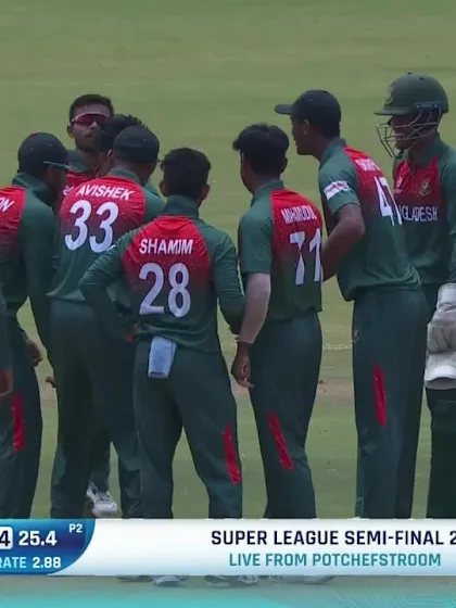  ICC U19 CWC: NZ v BAN – Morad cleans up Tashkoff's stumps