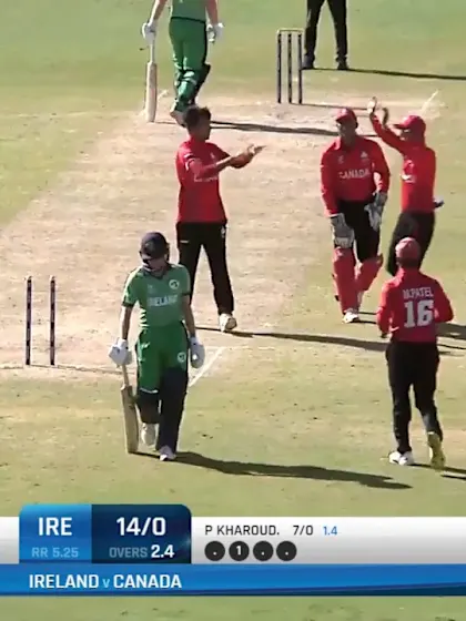 Ireland lose their top-order | IRE v CAN | ICC U19 Men’s CWC 2022