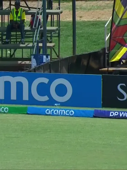 Uzairullah Niazai with a Four vs. India