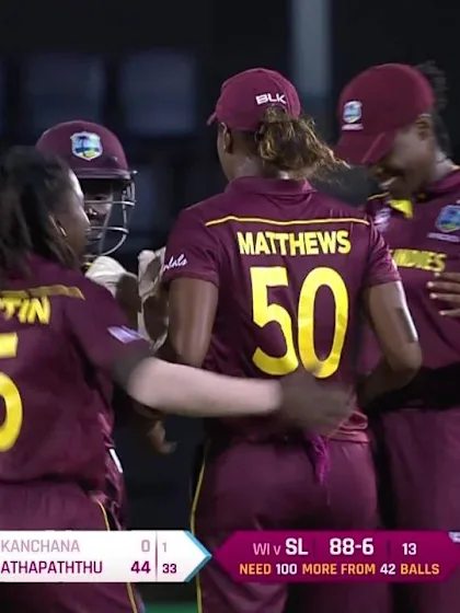 WI v SL: Kanchana makes a golden duck as Matthews claims two in two