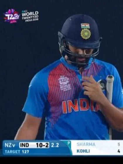 Rohit Sharma Wicket Fall NZ V IND Video ICC WT20 2016