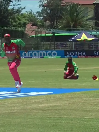 Abhigyan Kundu with a Four vs. Zimbabwe