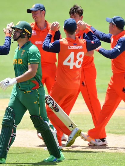 Logo of Wicket - Rilee Rossouw - South-Africa v Netherlands ICC T20WC 2022