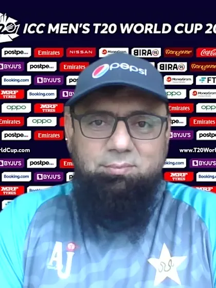 28 October - Dubai - Pakistan Coach Saqlain Mushtaq pre-match press conference