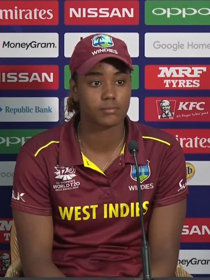 16 November - St Lucia - Windies player Hayley Matthews post-match press conference