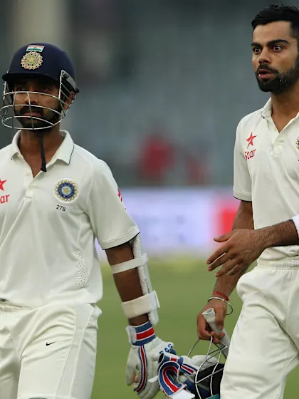 India leads by 403 after Kohli, Rahane fifties