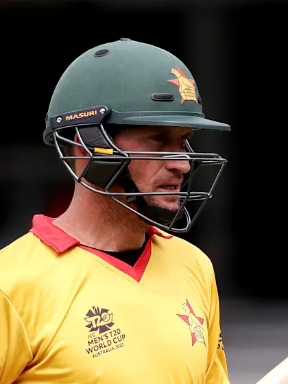 Logo of Wicket - Sean Williams - Zimbabwe v Netherlands ICC T20WC 2022