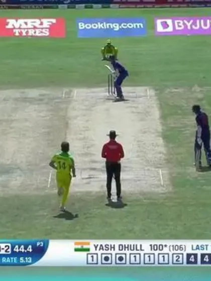 Logo of Yash Dhull charges it for a six | IND v AUS | ICC U19 Men’s CWC 2022