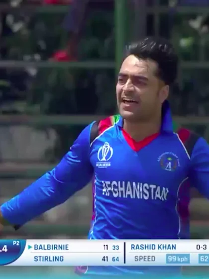 Andrew Balbirnie caught behind off Rashid Khan for 11