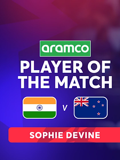 Logo of Sophie Devine's explosive knock sets up big win | IND v NZ | WT20WC 2024