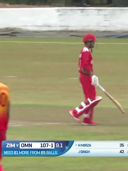 Hammad Mirza - Wicket - Zimbabwe vs Oman