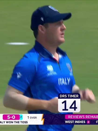 Brandon King - Wicket - West Indies vs Italy