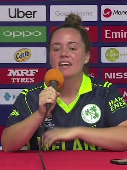 An emotional Laura Delany expresses her frustation following defeat to Pakistan