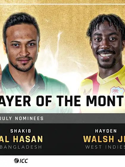 ICC Player of the Month nominations for July announced