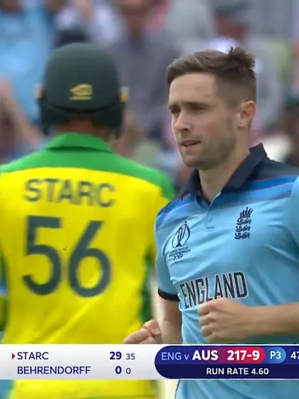 Logo of CWC19 SF: AUS v ENG - Two in two balls for Woakes as Starc goes 