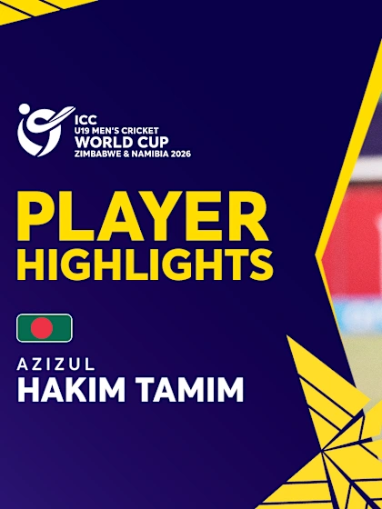 Bangladesh skipper Hakim Tamim in charge with a fifty | Player Highlights | U19 CWC 2026