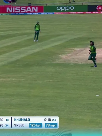 ICC U19 CWC: SA v AFG – Imran hits three cover drives in an over for four