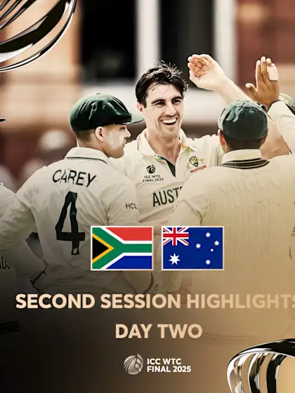Logo of Rabada strikes early after Cummins six-for | Day 2, Session 2 Highlights | WTC25 Final