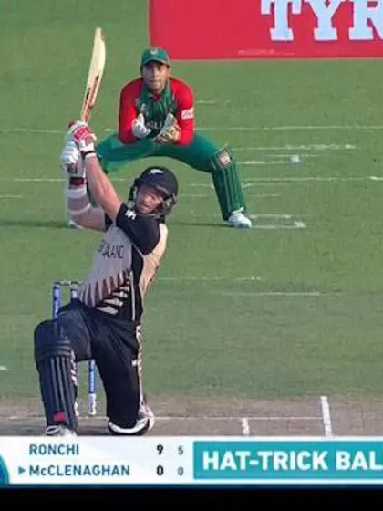 McClenaghan hits hat-trick ball for 90 metre Six!