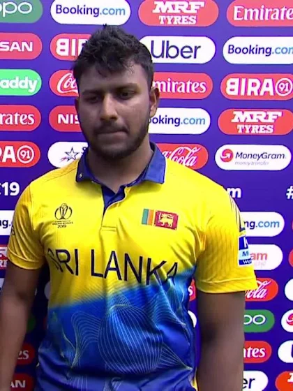 Logo of CWC19: SL v WI - Avishka Fernando is interviewed after his 104