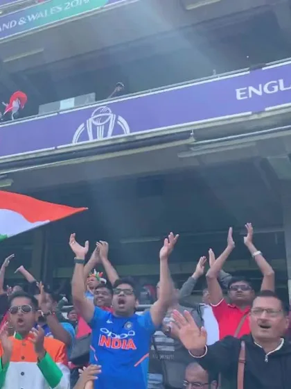 CWC19: BAN v IND - India fans celebrate Rohit's fifty