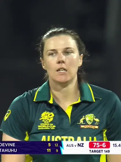 Logo of Lea Tahuhu - Wicket - Australia vs New Zealand