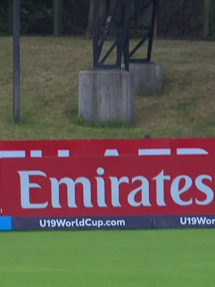 Logo of Durgesh Gupta with a Six vs. India