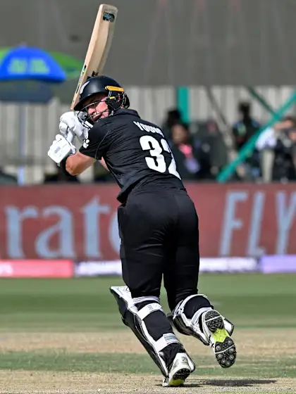 Logo of Will Young wallops first six of the tournament | PAK v NZ | Champions Trophy 2025